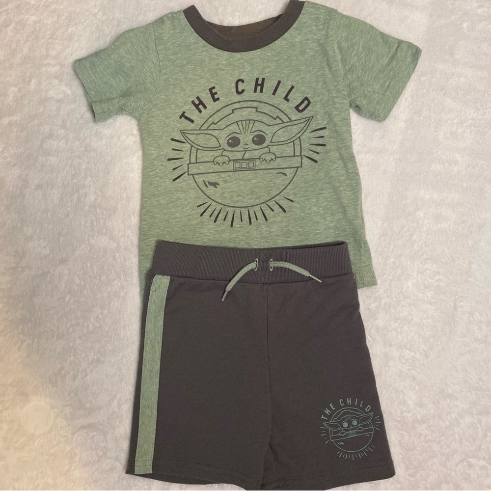 Star Wars Green and Gray Kids Short Set